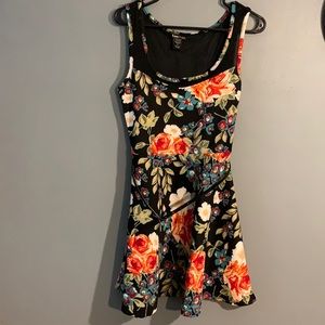 Floral dress with belt